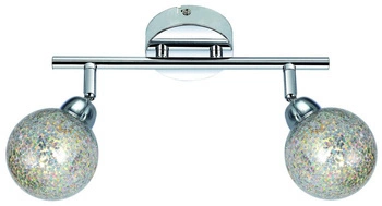 Stropní LED svítidlo Kaleidoscope chrom moderní, nastavitelná do obýváku a ložnice 30 cm