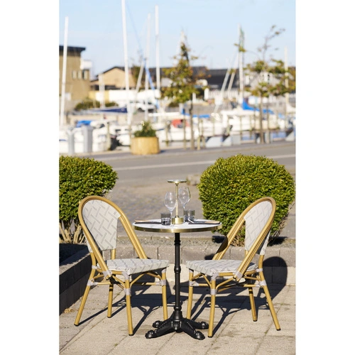 Bistro stůl House Nordic kulatý bílý mramor glamour do jídelny