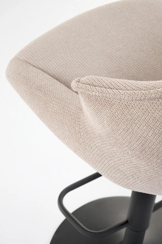 Barová židle Fraser béžová loftová s opěrkou, výškově nastavitelná, otočná do kuchyně a k ostrůvku Intesi