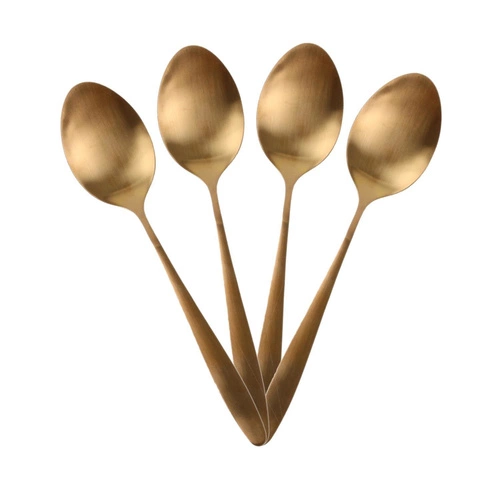 Zlatá sada jídelního příboru Charbon Intesi 16 ks nerez vhodné do myčky