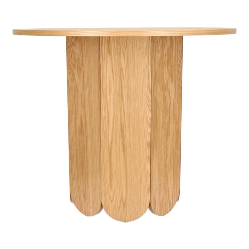 Kulatý jídelní stůl 90 cm Puro dub přírodní moderní na jedné noze Intesi