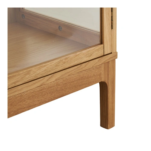 Vitrína Zamora dřevěná skleněná do obýváku na alkohol a knihy 40 cm