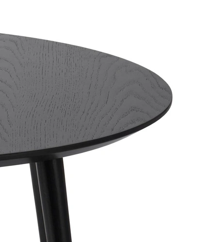 Sada 2 konferenčních stolků Adda kulatý černý dub do obývacího pokoje