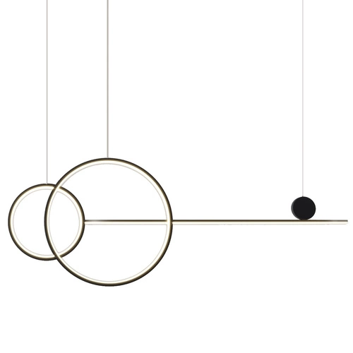 Závěsné LED svítidlo NEW AGE černé 120 cm OUTLET