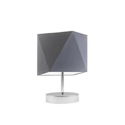 Stolní lampa PASADENA LYSNE moderní šedá s látkovým stínidlem do obýváku a ložnice