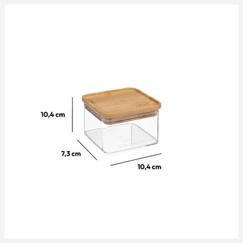 Eske box 0,5 l čtvercový s bambusovým víkem