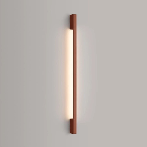 Nástěnné LED svítidlo SAPPO 120 červené moderní do ložnice a obýváku hliník 3000K