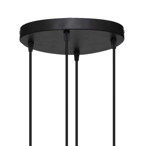 Závěsné svítidlo Alak černé skleněné 4bodové loftové do obýváku a nad stůl Atmosphera