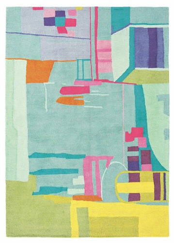 Koberec do obýváku moderní Amal 250x350 vlněný ručně tkaný snadné čištění barevný