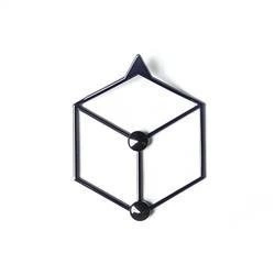 Stiga XS černý moderní kovový nástěnný věšák do předsíně nebo šatny