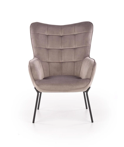 Moderní šedé křeslo Cabres s područkami do obýváku a kanceláře