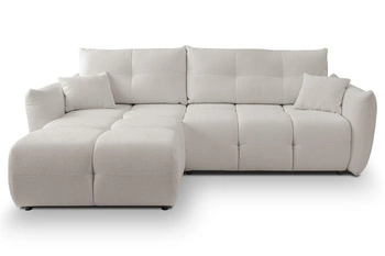 Rohová sedačka Bode rozkládací vlevo šedá Sicuro 65