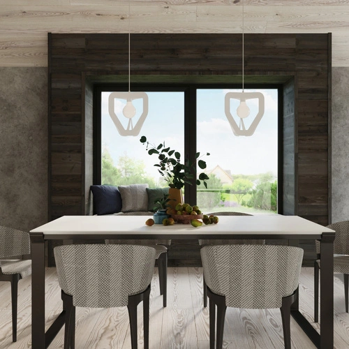 Závěsné svítidlo Tres bílé moderní kovové do obývacího pokoje, kuchyně nebo nad ostrůvek 33 cm