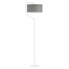 Stojací lampa do obýváku TESALLIA šedá moderní s velurovým stínidlem glamour Lysne 156 cm