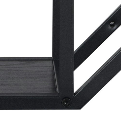 Industriální nástěnná police Seaford Octagon černá na knihy a dekorace do obýváku Actona