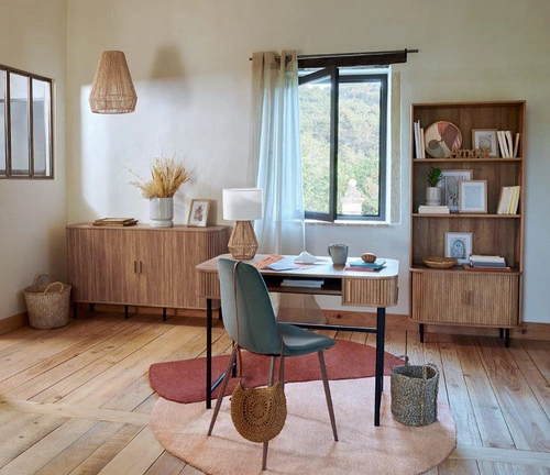 Komoda Colva 140 cm přírodní na vysokých nohách do obýváku moderní prostorná Atmosphera