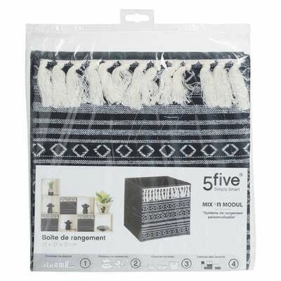 Textilní úložný box etno 31x31 do regálu do šatny boho