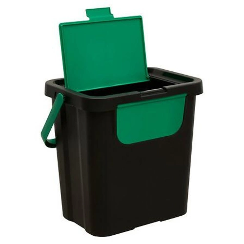Sada 3 skládacích černých kuchyňských košů na tříděný odpad 24 l 