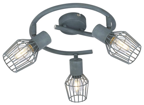 Spirálová stropní lampa Viking 3x40W E14 šedá