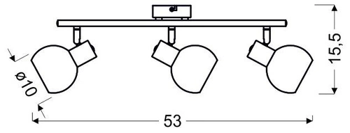 Stropní světelný pásek Mauro 3x4W E14 LED rgb saténový nikl s dálkovým ovládáním