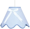 Dětské závěsné svítidlo Lola modré látkové s mašlí Candellux