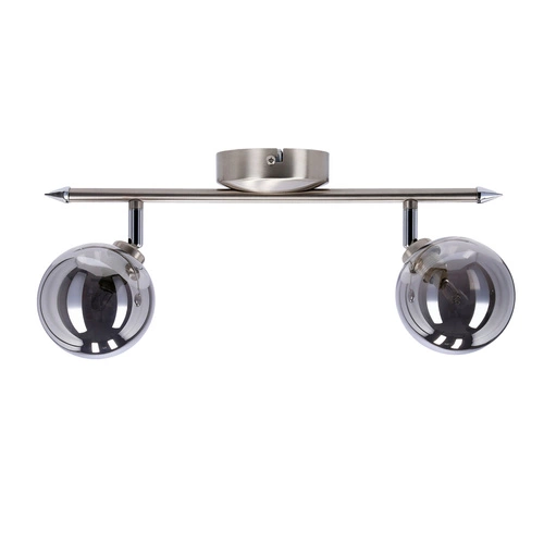 Moderní stropní svítidlo Rodia saténová lišta 2 světla do obývacího pokoje a ložnice