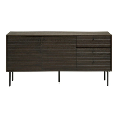 Komoda Kyoto Bis 150 cm dřevěná rýhovaná moderní do obývacího pokoje