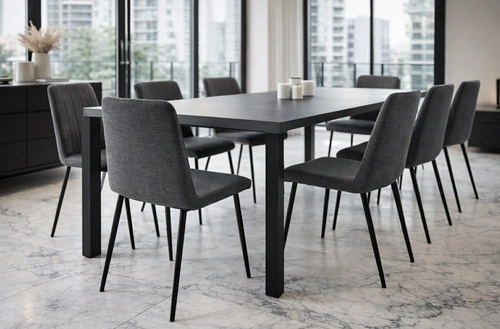 Intesi Lana šedá čalouněná židle do jídelny a kuchyně, moderní