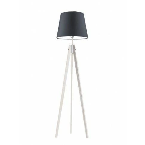 Stojací lampa do obýváku dřevěná s šedým stínidlem Aruba glamour trojnožka Lysne 149 cm