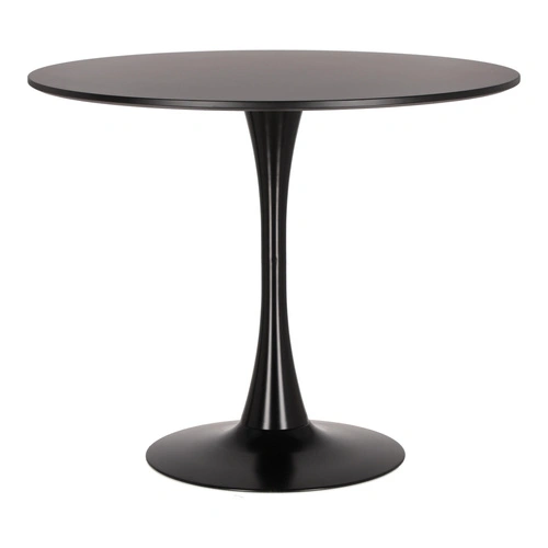 Kulatý jídelní stůl 90 cm Simplet Skinny Black černý moderní na jedné noze do jídelny a kuchyně