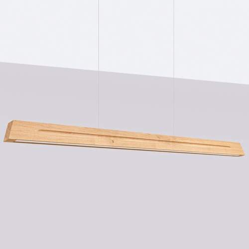 Závěsné LED svítidlo SKOG 150 z dubového dřeva nad jídelní stůl moderní