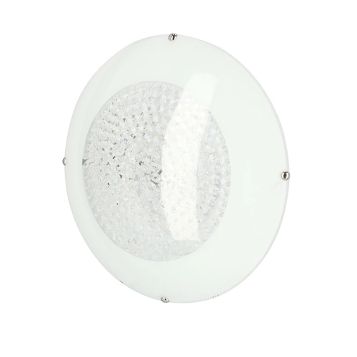 Stropní LED svítidlo Pristina 40 cm stříbrné moderní skleněné do obýváku a ložnice