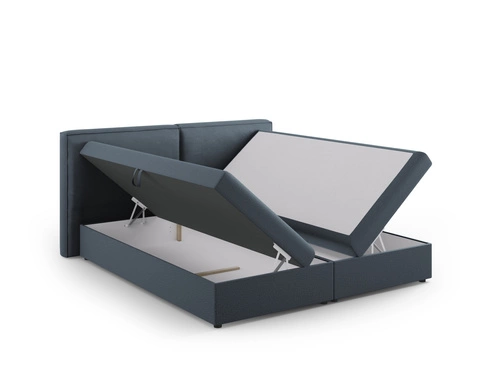 Čalouněná manželská postel Jodie modrá s úložným prostorem 180x200 do ložnice