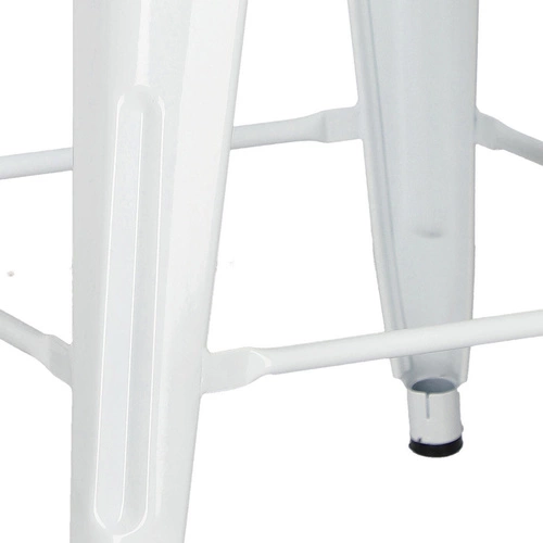 Kovová barová stolička Paris 66 cm bílá bez opěrky industriální k kuchyňskému ostrůvku D2.DESIGN