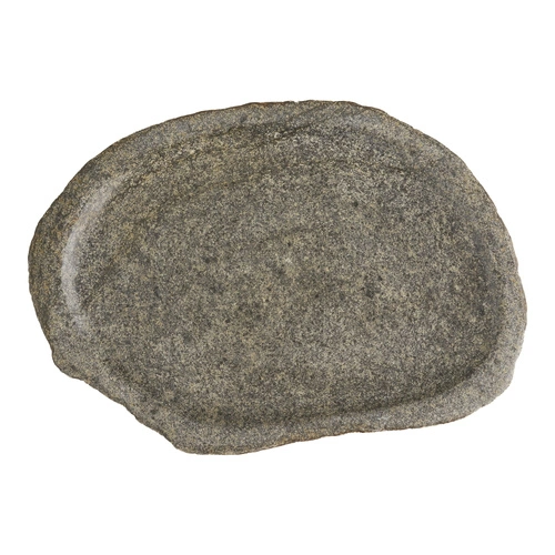 Dekorační kamenný podnos Gara oválný přírodní na servírování 30x25 cm