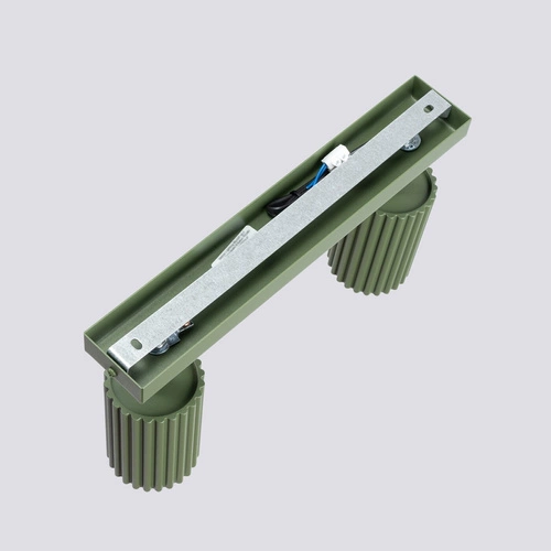 Stropní svítidlo KARBON 2 olivově zelené moderní hliníkové do obývacího pokoje s nastavitelným stínidlem