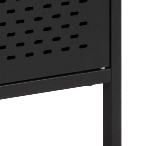 Komoda Newcastle II černá industriální kovová na nožkách 125 cm do obýváku Actona