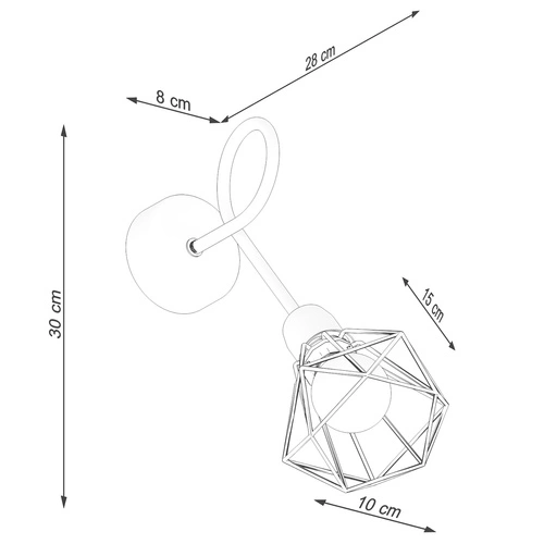 Nástěnné svítidlo černé ARTEMIS 1S moderní kovové do obýváku a ložnice SOLLUX LIGHTING