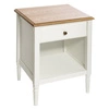 Bílý noční stolek se zásuvkou 45 cm skandinávský styl Solen Atmosphera do ložnice