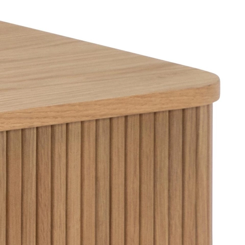 Obdélníkový dubový konferenční stolek Langley s policemi moderní do obýváku 130x70 cm