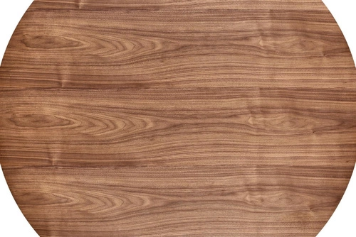 Moderní kulatý jídelní stůl Obituar 136 cm ořechový na jedné noze Intesi