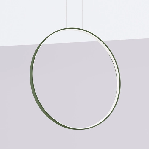 Závěsné LED svítidlo RIO 78 zelená olivová moderní nad stůl do obýváku a kuchyně s nastavitelnou výškou