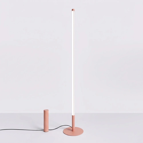 Stojací lampa do obývacího pokoje TRANG moderní LED broskvová 150 cm