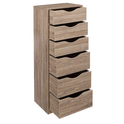 Vysoká komoda se zásuvkami Kali 100 cm skandinávská do ložnice a obýváku přírodní