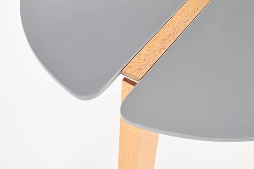 Konferenční stolek Zeta kulatý skandinávský dřevěný šedý do obýváku 50 cm