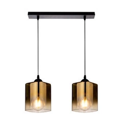 Stropní lampa Serena černá 2x40 E27 zlaté stínítko
