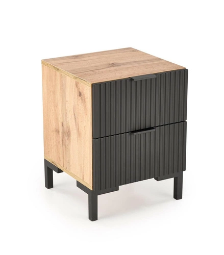 Noční stolek Meunier dub craft, černý