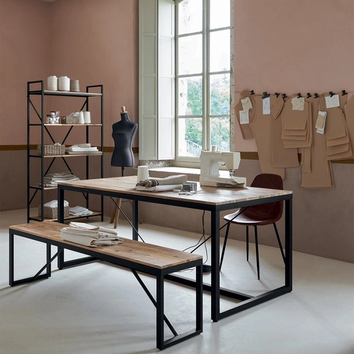 Jídelní židle Atmosphera Vladi čalouněná hnědá ekokůže loftová na černých nohách