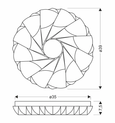 Stropní svítidlo Dort 24W LED 39cm bílý 4000K