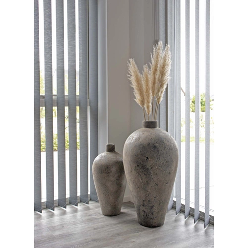 Keramická váza Corvo šedá velká z terakoty moderní dekorační do obýváku 80 cm